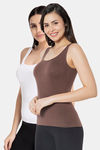 Amante Modal Lounge Top (Pack of 2) - Cacao Nibs White — thumbnail 2